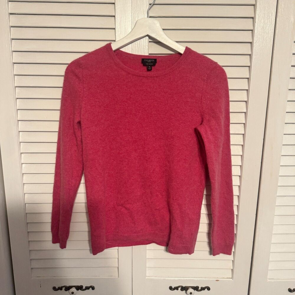 TALBOTS PETITE CASHMERE‎ PREPPY ACADEMIA WORK SWEATER SZ MP